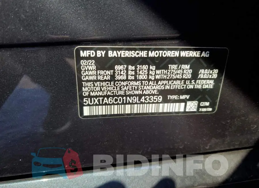 5UXTA6C01N9L43359 Photo# 13