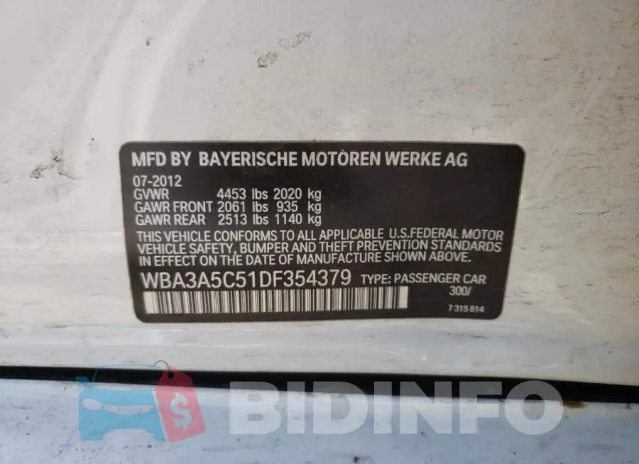 WBA3A5C51DF354379 Photo# 10