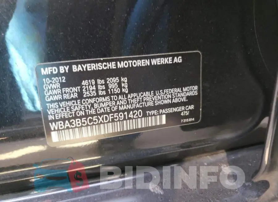 WBA3B5C5XDF591420 Photo# 10