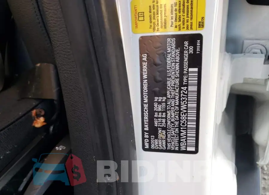 WBAVM1C58EVW53724 Photo# 13