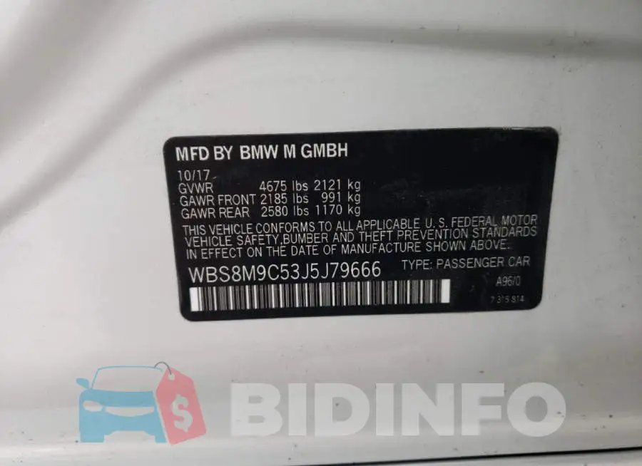 WBS8M9C53J5J79666 Photo# 10