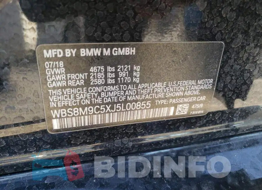 WBS8M9C5XJ5L00855 Photo# 10