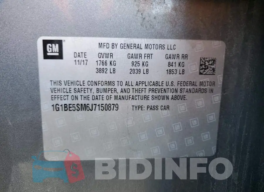 1G1BE5SM6J7150879 Photo# 10