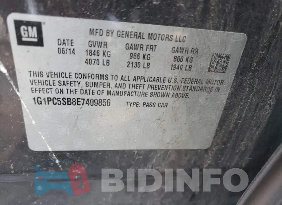1G1PC5SB8E7409856 Photo# 10
