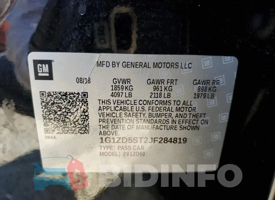 1G1ZD5ST2JF284819 Photo# 13