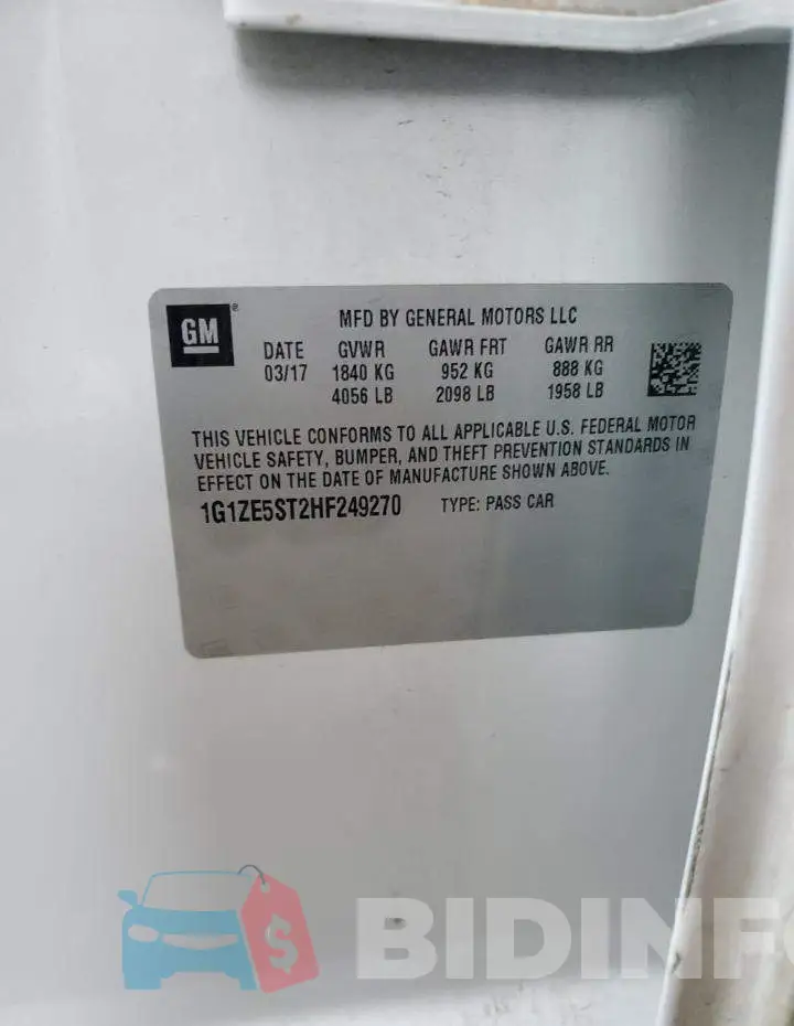 1G1ZE5ST2HF249270 Photo# 10