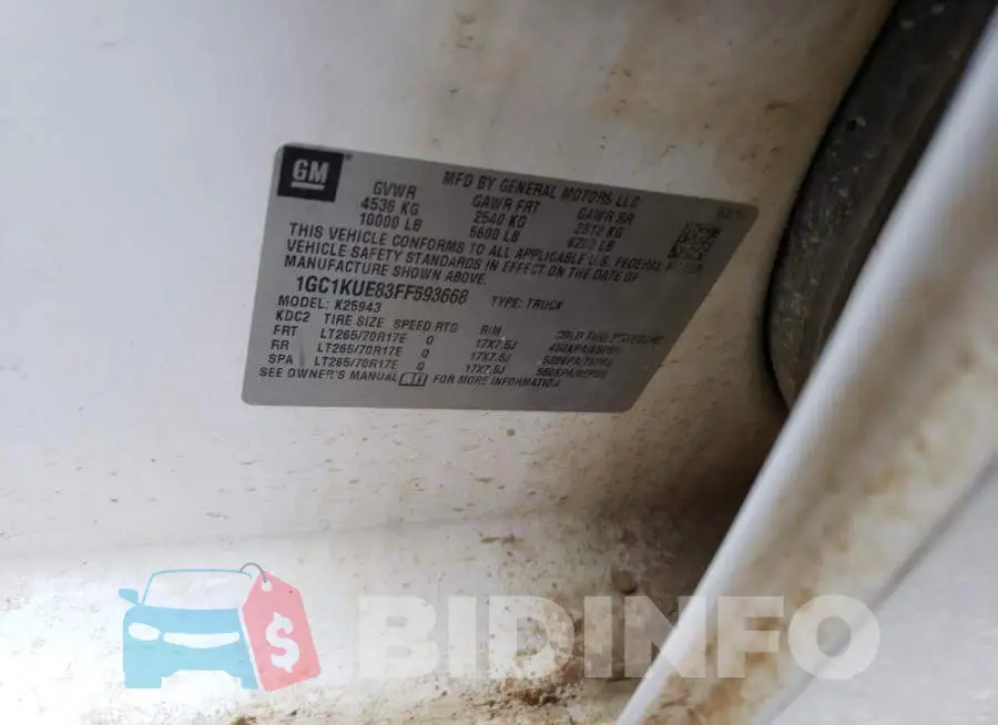 1GC1KUE83FF593668 Photo# 13