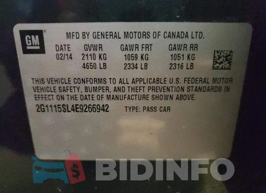 2G1115SL4E9266942 Photo# 10