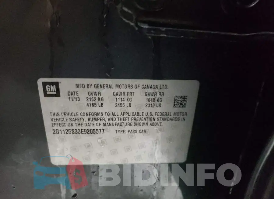 2G1125S33E9205577 Photo# 12