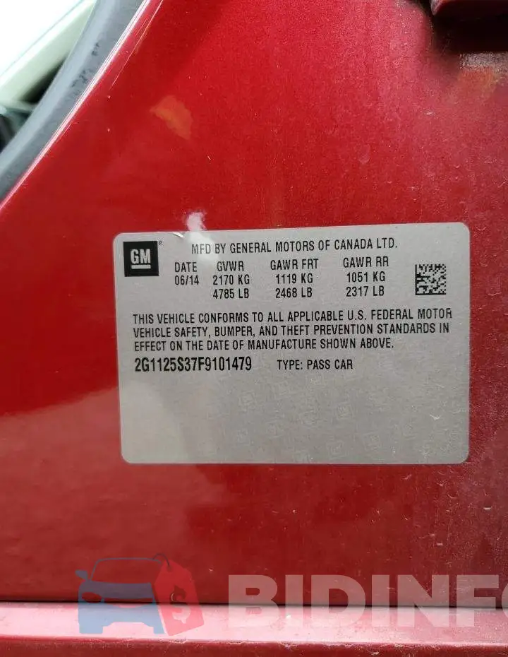 2G1125S37F9101479 Photo# 10