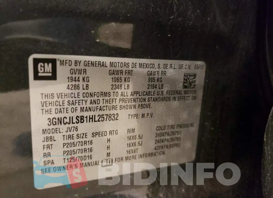 3GNCJLSB1HL257832 Photo# 10