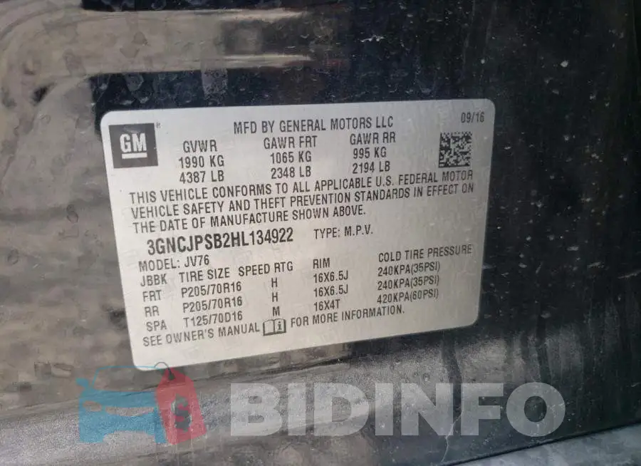 3GNCJPSB2HL134922 Photo# 10