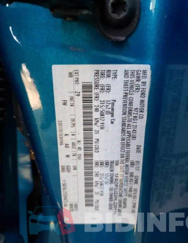 1FADP3J22HL220111 Photo# 10