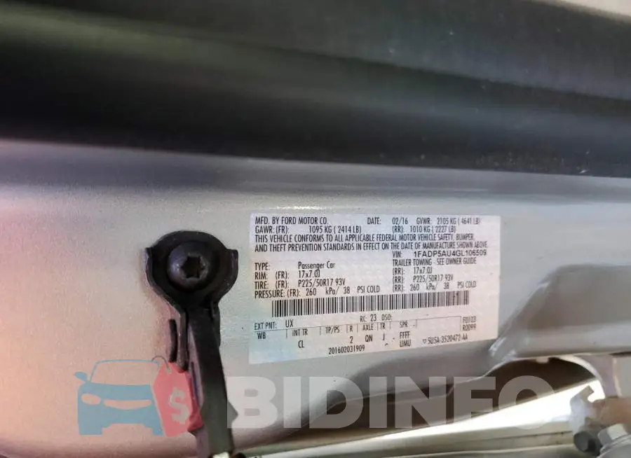 1FADP5AU4GL106509 Photo# 10