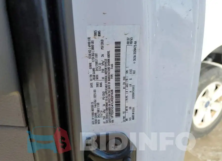 1FTEX1C41LKE91628 Photo# 10