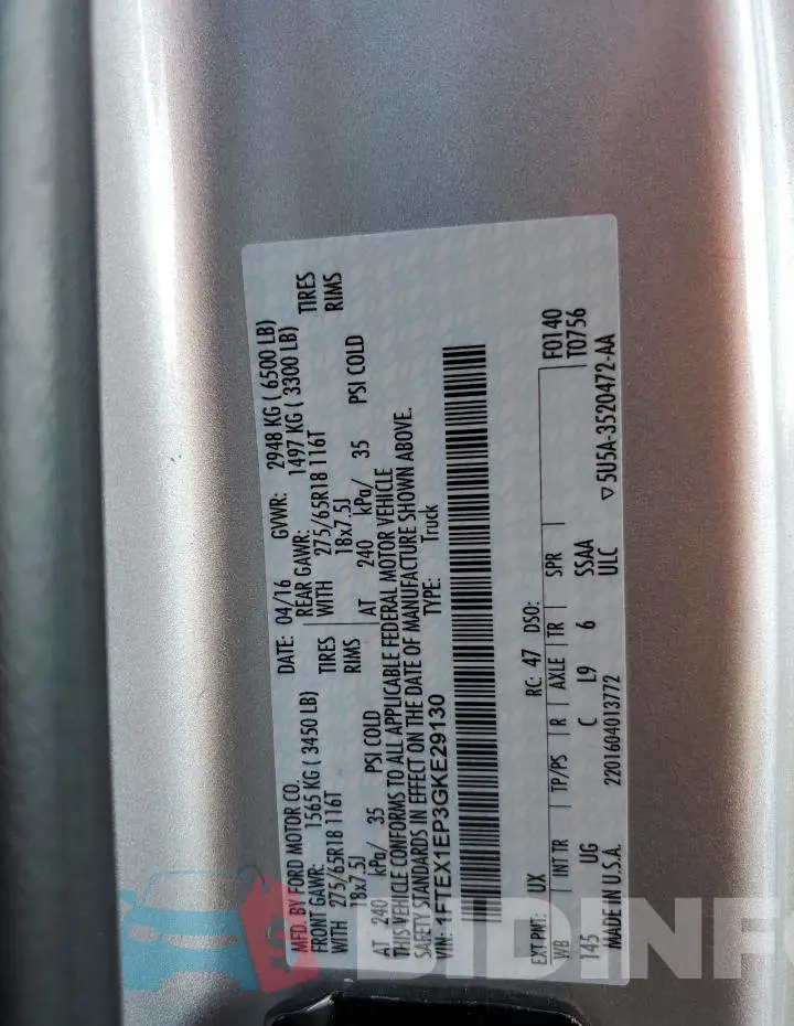 1FTEX1EP3GKE29130 Photo# 12