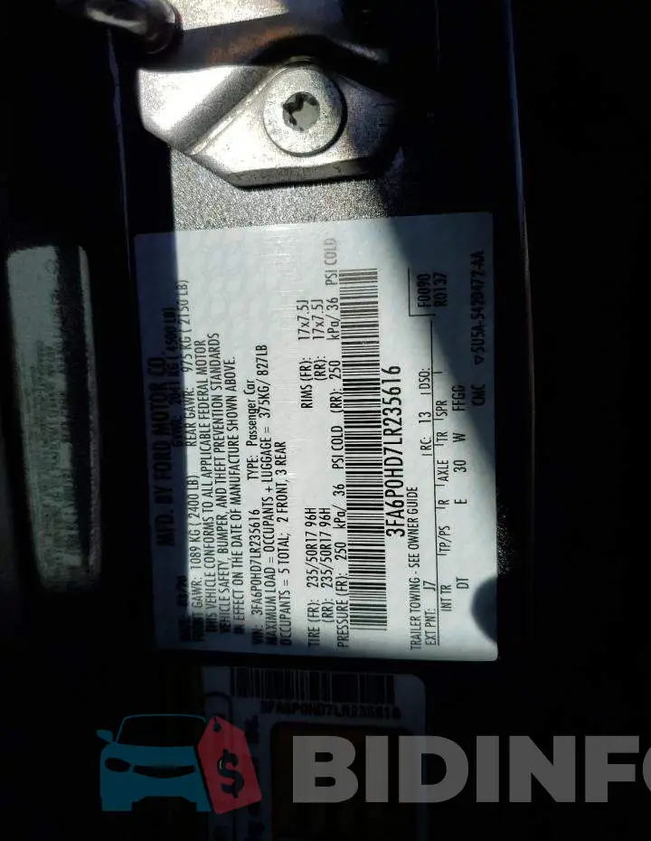 3FA6P0HD7LR235616 Photo# 12