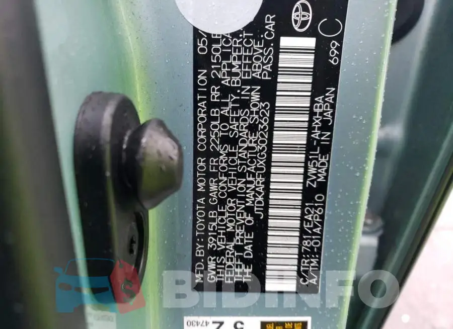 JTDKARFUXG3023623 Photo# 12