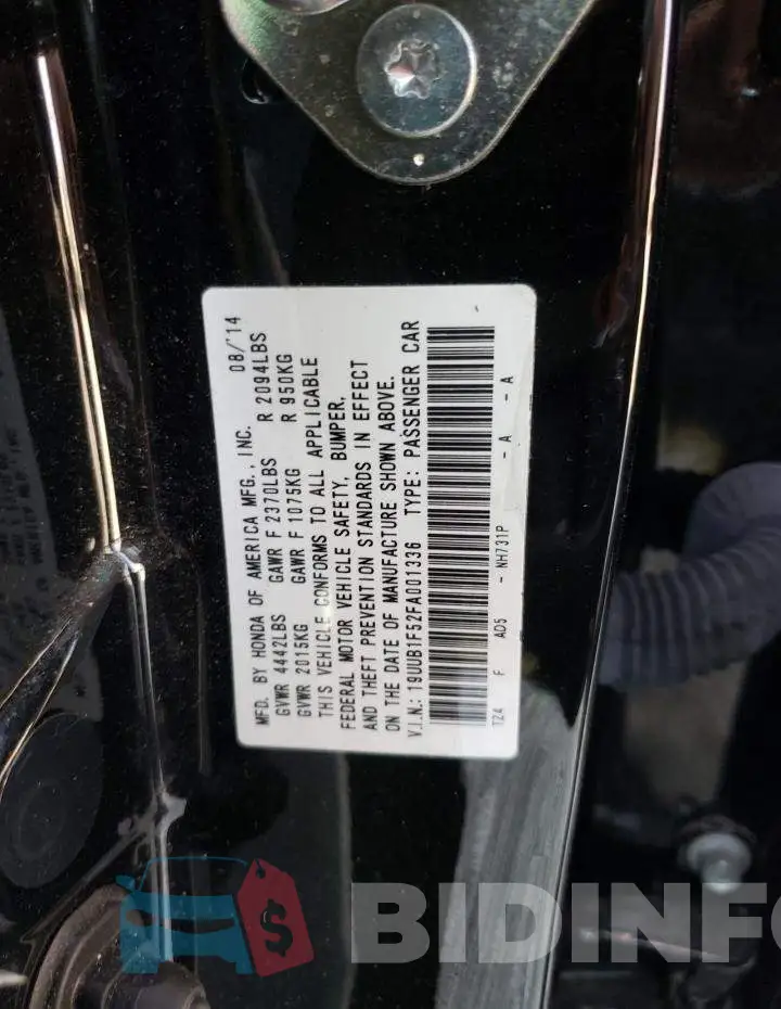 19UUB1F52FA001336 Photo# 10
