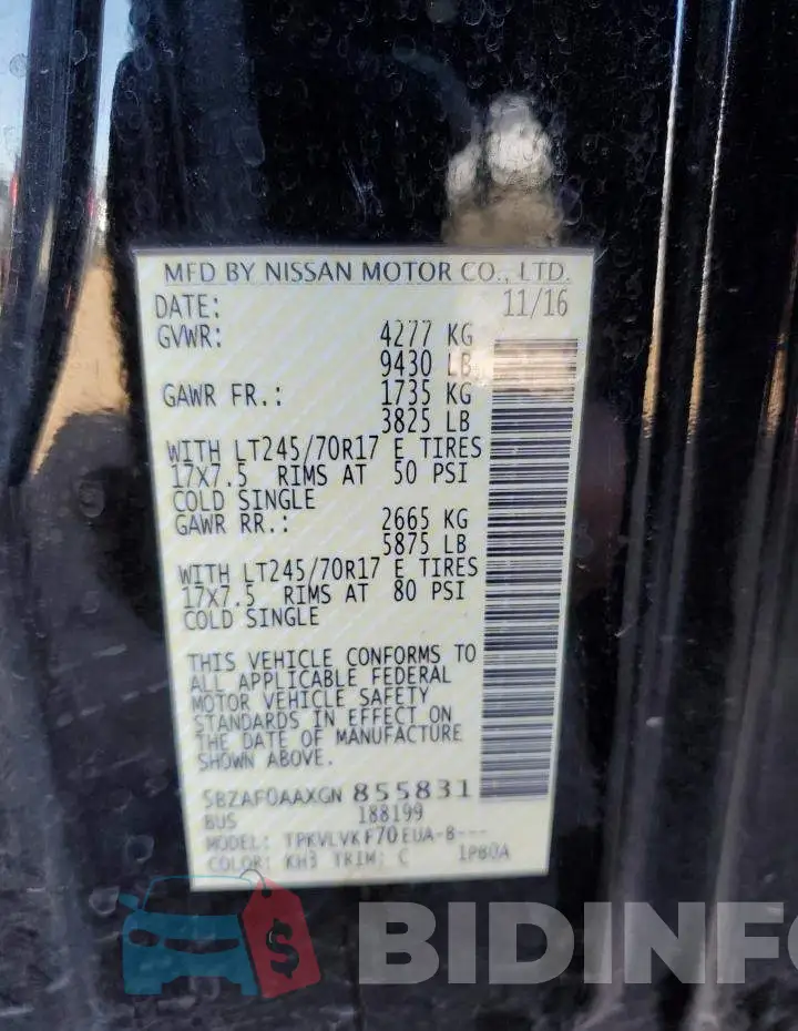 5BZAF0AAXGN855831 Photo# 10