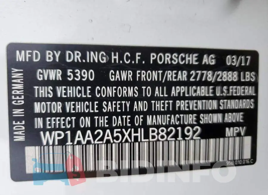 WP1AA2A5XHLB82192 Photo# 14