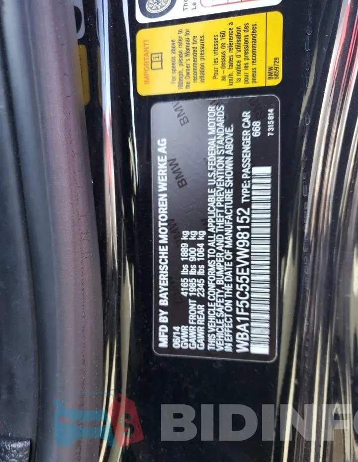 WBA1F5C55EVW98152 Photo# 12