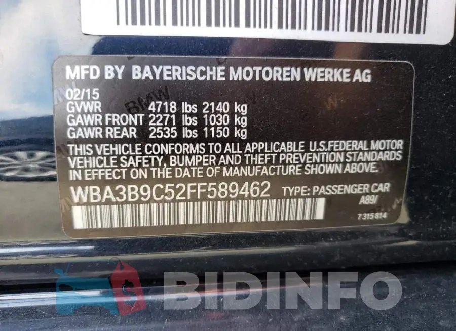 WBA3B9C52FF589462 Photo# 10