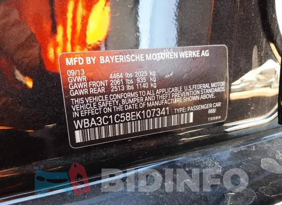 WBA3C1C58EK107341 Photo# 12