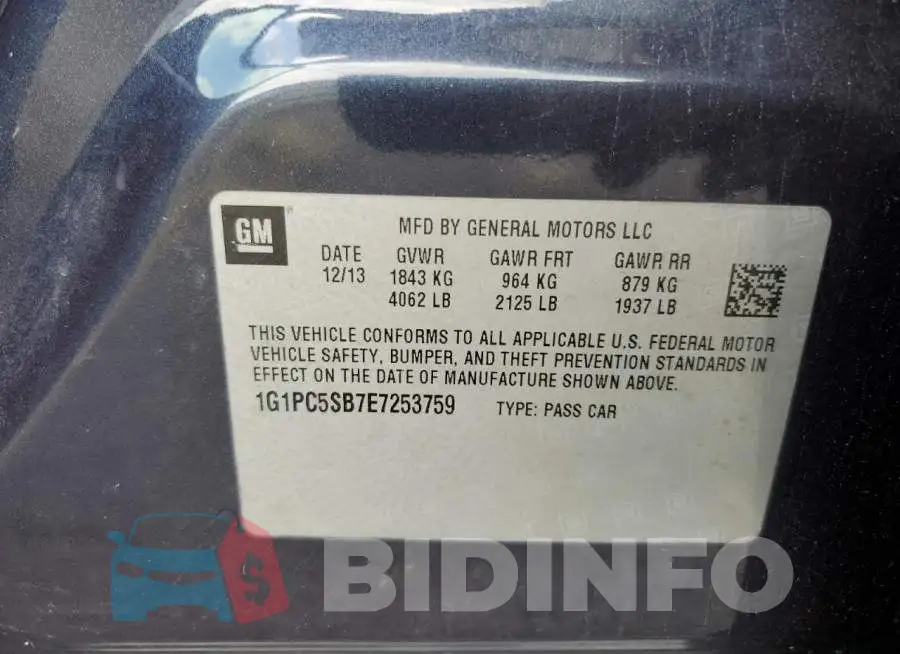 1G1PC5SB7E7253759 Photo# 10