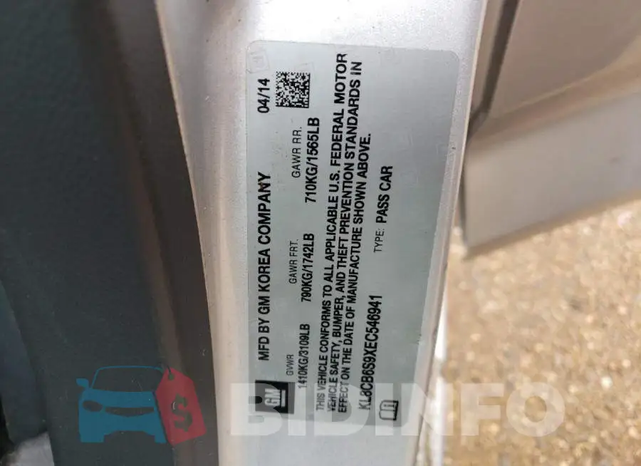 KL8CB6S9XEC546941 Photo# 10