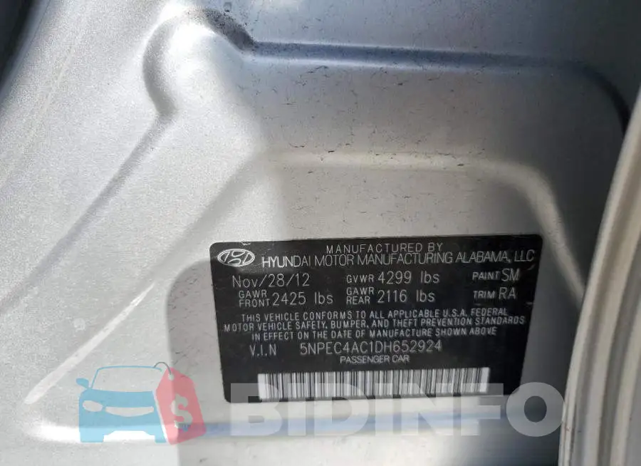 5NPEC4AC1DH652924 Photo# 10