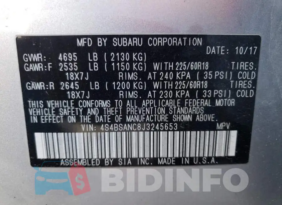 4S4BSANC8J3245653 Photo# 10