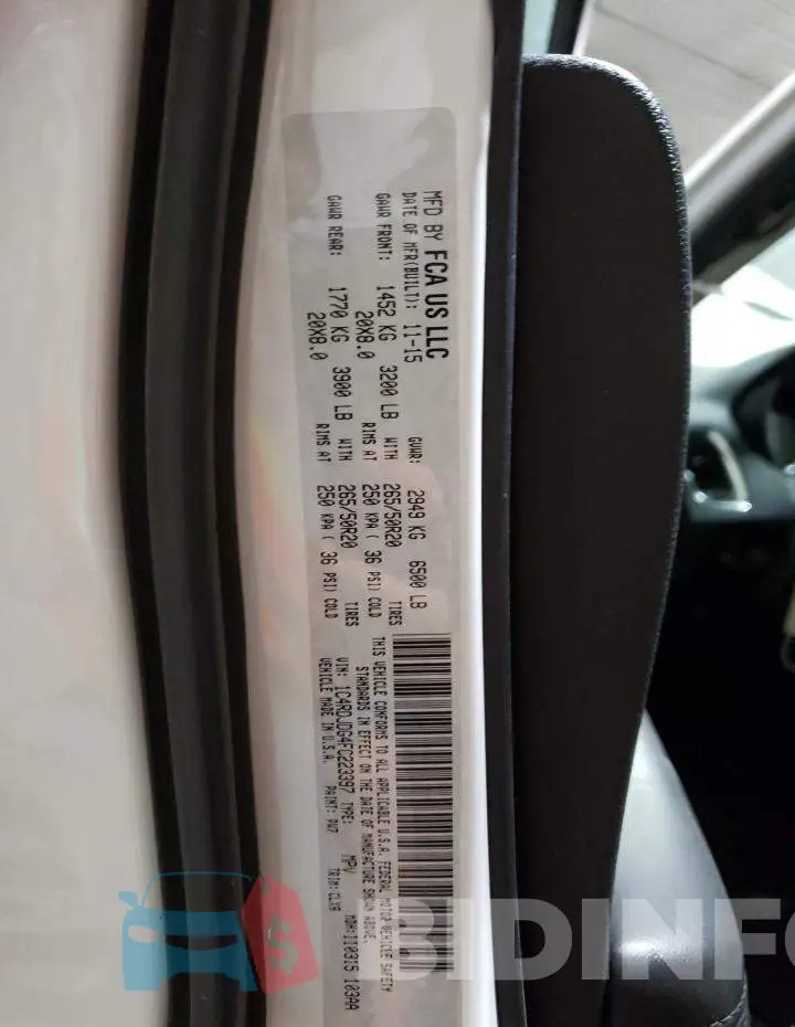 1C4RDJDG4FC223397 Photo# 10