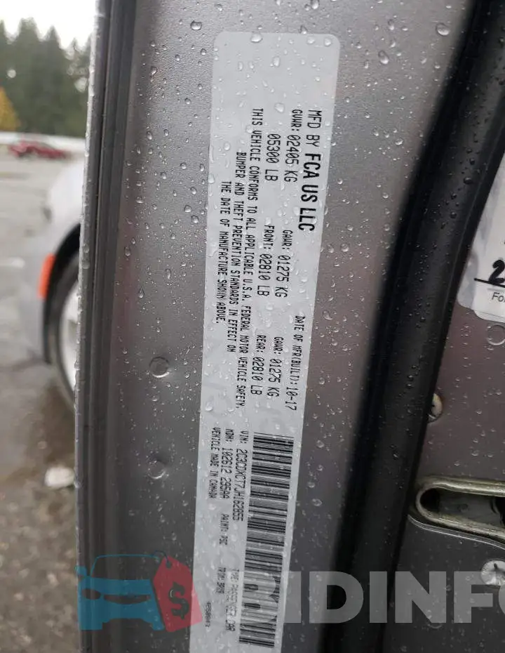 2C3CDXCT7JH162855 Photo# 10
