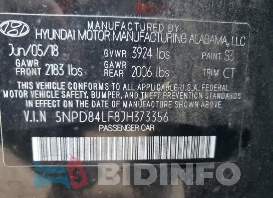 5NPD84LF8JH373356 Photo# 12