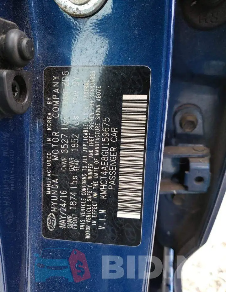 KMHCT4AE8GU159675 Photo# 12