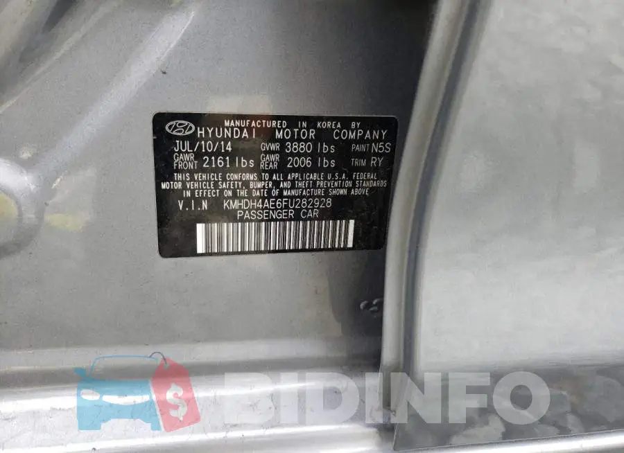 KMHDH4AE6FU282928 Photo# 12