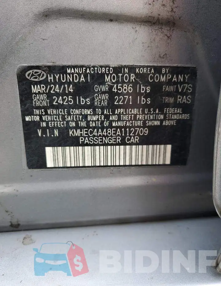 KMHEC4A48EA112709 Photo# 12