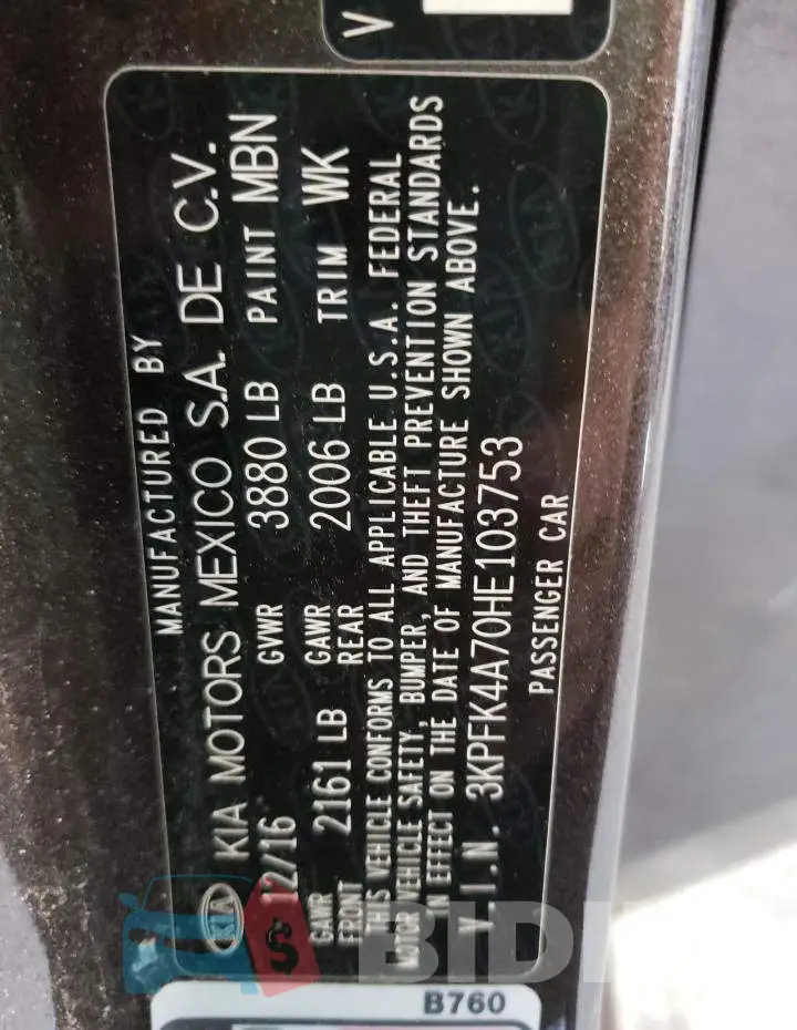3KPFK4A70HE103753 Photo# 10