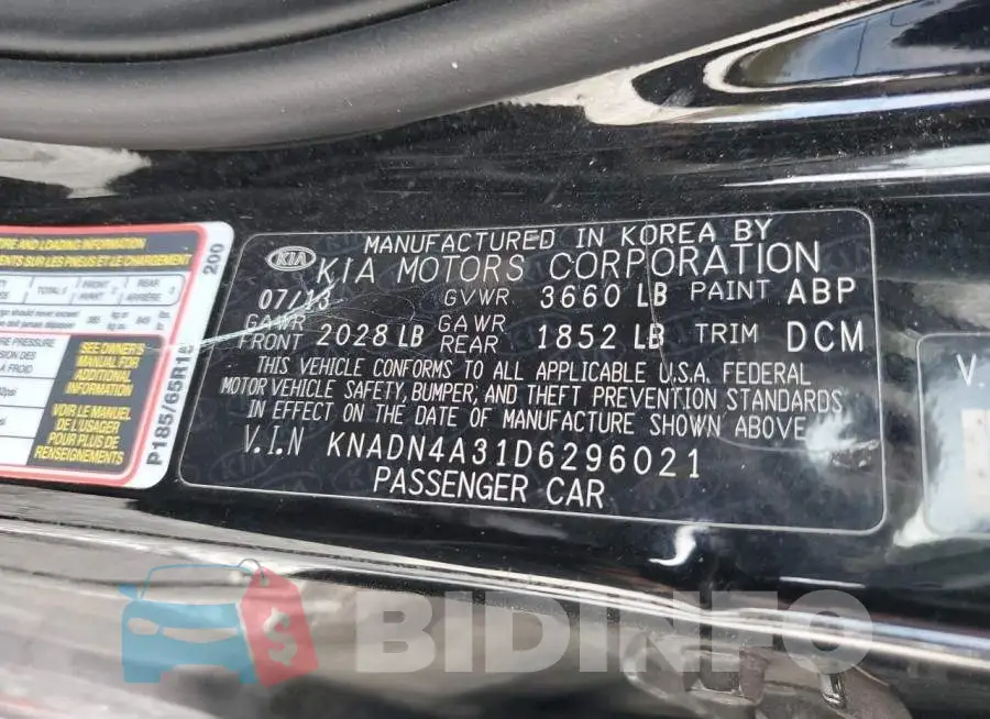 KNADN4A31D6296021 Photo# 12