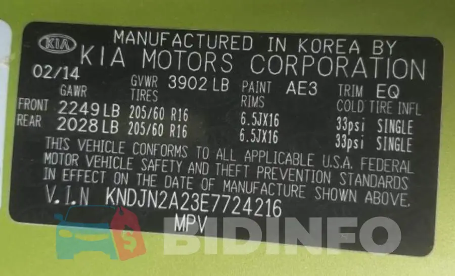 KNDJN2A23E7724216 Photo# 10