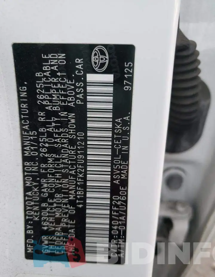 4T1BF1FK2FU911210 Photo# 13