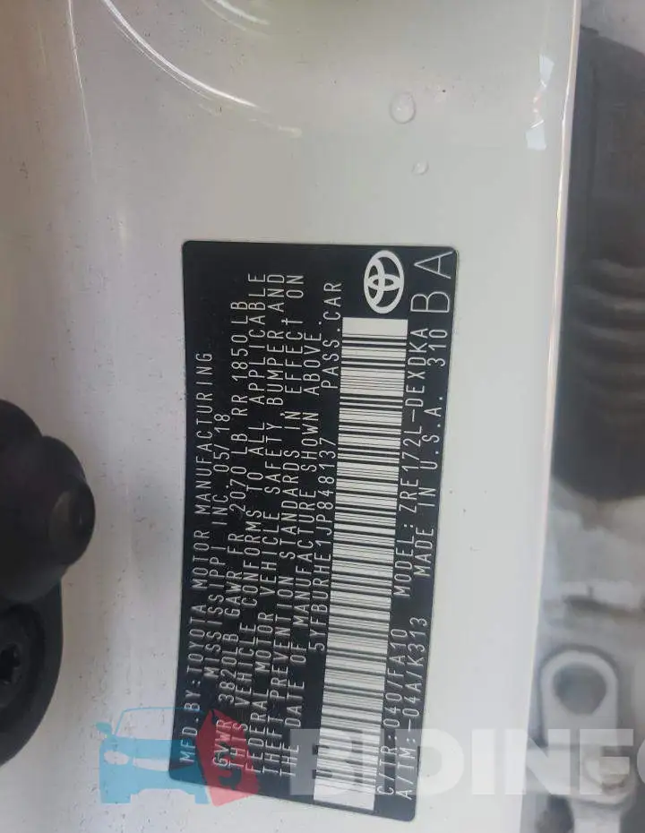 5YFBURHE1JP848137 Photo# 12