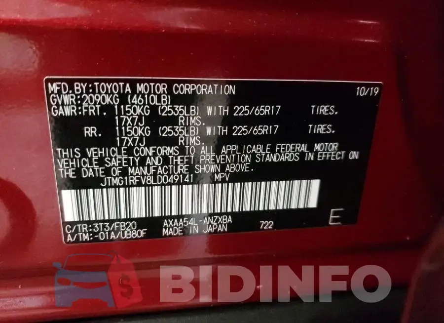 JTMG1RFV8LD049141 Photo# 14