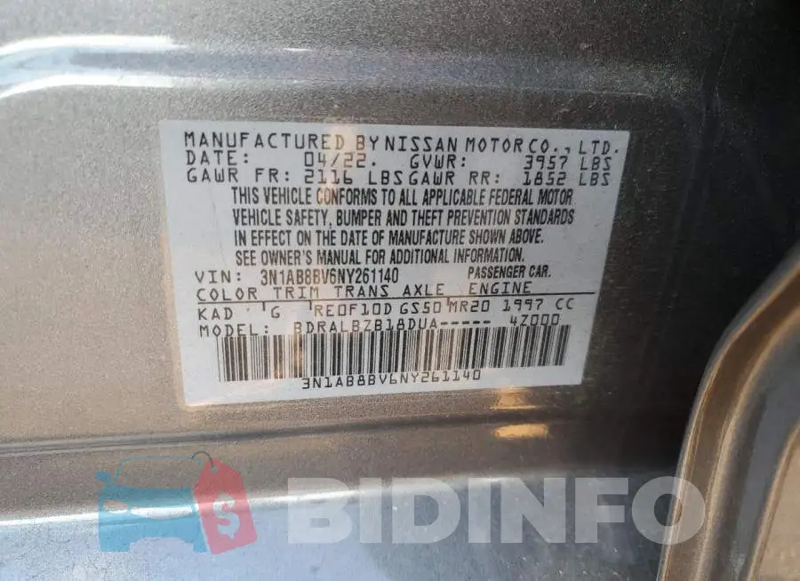 3N1AB8BV6NY261140 Photo# 12