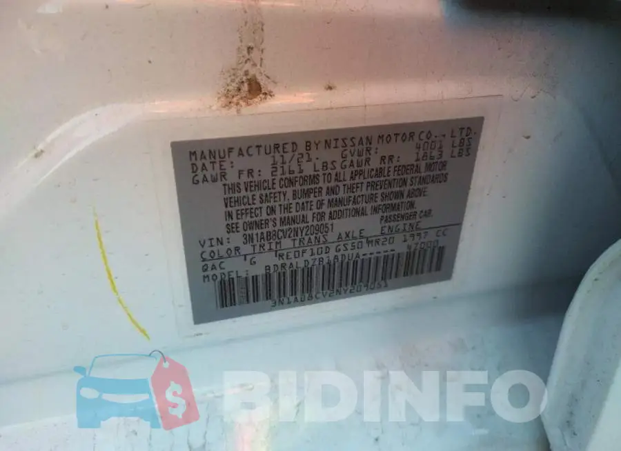 3N1AB8CV2NY209051 Photo# 10
