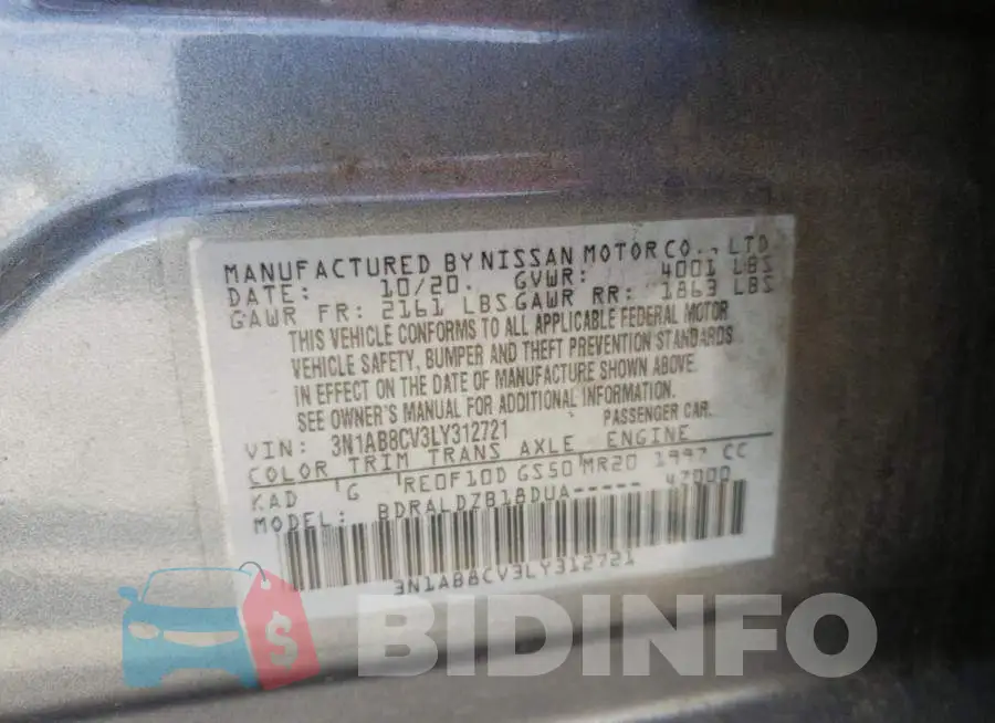3N1AB8CV3LY312721 Photo# 12