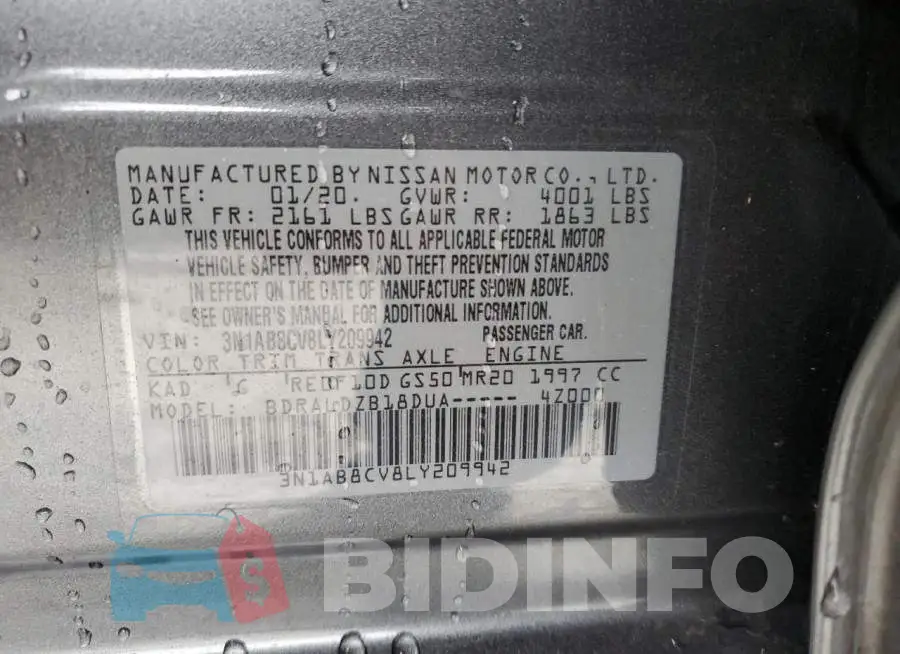 3N1AB8CV8LY209942 Photo# 12
