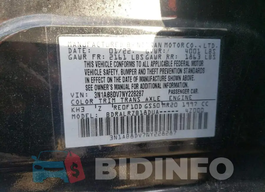 3N1AB8DV7NY228287 Photo# 12
