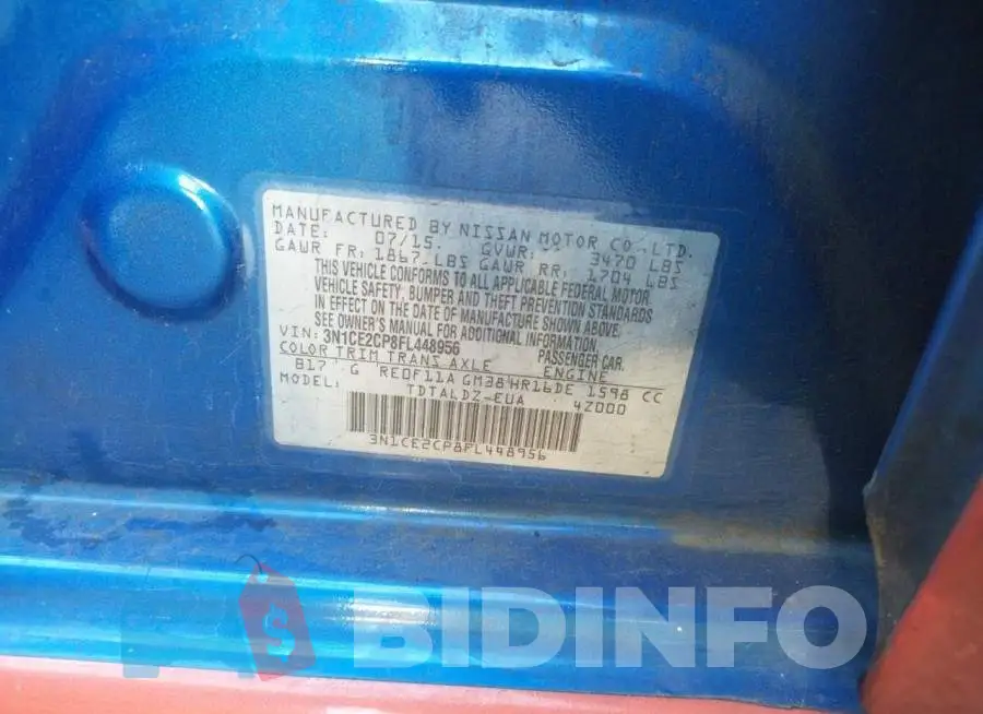 3N1CE2CP8FL448956 Photo# 10